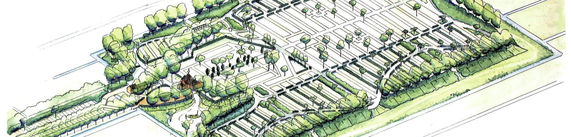 Trees in the planting plan