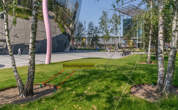 Bewatering via beluchtingsbuizen